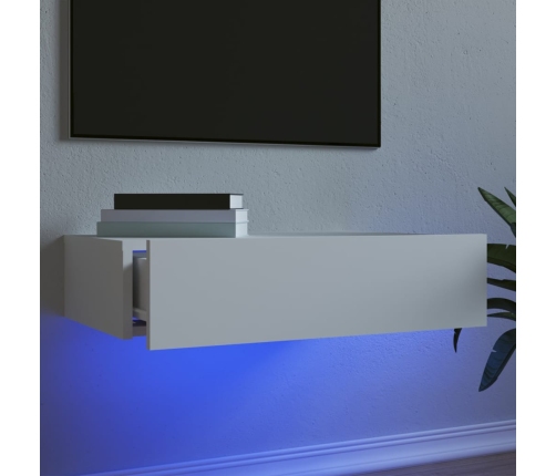 Mueble para TV con luces LED blanco 60x35x15,5 cm