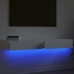 Muebles de TV con luces LED 2 unidades blanco 60x35x15,5 cm