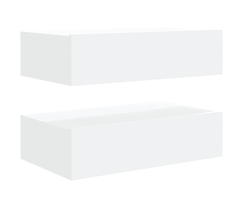 Muebles de TV con luces LED 2 unidades blanco 60x35x15,5 cm