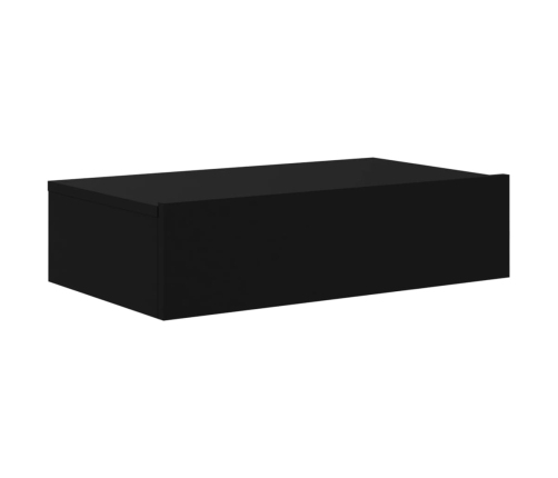 Mueble de TV con luces LED negro 60x35x15,5 cm