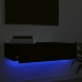 Mueble de TV con luces LED negro 60x35x15,5 cm