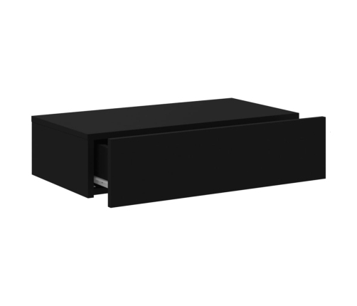 Mueble de TV con luces LED negro 60x35x15,5 cm