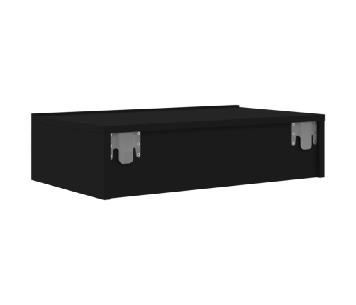 Mueble de TV con luces LED negro 60x35x15,5 cm