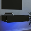 Mueble de TV con luces LED negro 60x35x15,5 cm