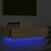 Mueble de TV con luces LED roble Sonoma 60x35x15,5 cm