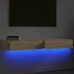 Muebles de TV con luces LED 2 uds roble Sonoma 60x35x15,5 cm