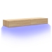 Muebles de TV con luces LED 2 uds roble Sonoma 60x35x15,5 cm