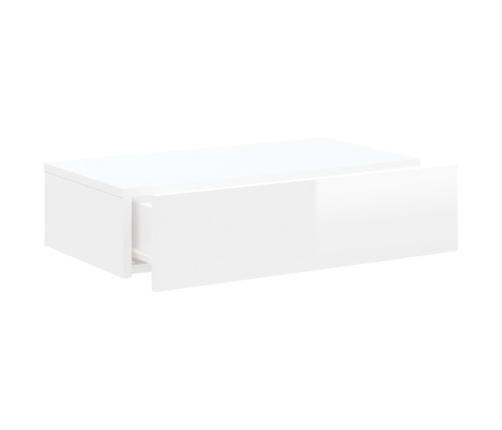 Mueble de TV con luces LED blanco con brillo 60x35x15,5 cm