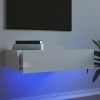 Mueble de TV con luces LED blanco con brillo 60x35x15,5 cm