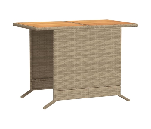 Sillas y mesita de jardín 3 piezas ratán sintético cojín beige
