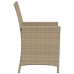 Sillas y mesita de jardín 3 piezas ratán sintético cojín beige