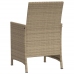 Sillas y mesita de jardín 3 piezas ratán sintético cojín beige