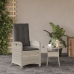 vidaXL Sillón de jardín reclinable con cojines ratán PE gris claro