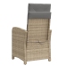 Sillones reclinables jardín y cojines beige mix 2 uds ratán PE