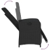 Sillones reclinables jardín con reposapiés 2 uds ratán PE negro