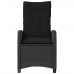 vidaXL Sillones reclinable jardín cojines 2 uds ratán sintético negro