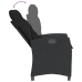 vidaXL Sillones reclinable jardín cojines 2 uds ratán sintético negro