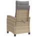 Sillones reclinables jardín y cojines beige mix 2 uds ratán PE