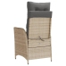 Sillones reclinables jardín y cojines beige mix 2 uds ratán PE