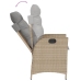 vidaXL Sillones reclinables jardín y cojines beige mix 2 uds ratán PE