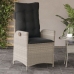 Sillones reclinables de jardín con cojines gris 2 uds ratán PE