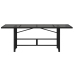 vidaXL Mesa de jardín superficie de vidrio ratán PE negro 190x80x74 cm