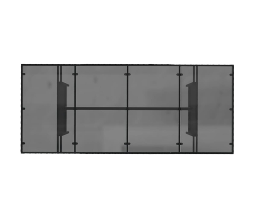 vidaXL Mesa de jardín superficie de vidrio ratán PE negro 190x80x74 cm