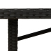 vidaXL Mesa de jardín superficie de vidrio ratán PE negro 190x80x74 cm