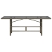 Mesa de jardín superficie de vidrio ratán PE gris 190x80x74 cm