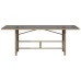 Mesa de jardín superficie de vidrio ratán PE beige 190x80x74 cm