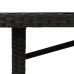 Mesa de jardín superficie de madera ratán PE negro 190x80x74 cm