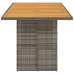 vidaXL Mesa de jardín superficie de madera ratán PE gris 190x80x74 cm