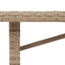 Mesa de jardín superficie de madera ratán PE beige 190x80x74 cm