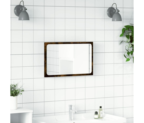 Espejo de baño LED madera ingeniería roble Sonoma 60x8,5x38 cm