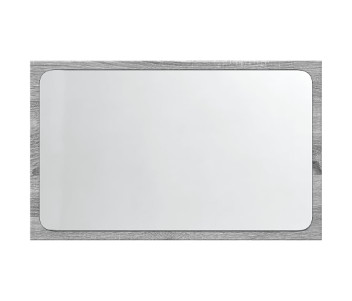 Espejo de baño LED madera ingeniería gris Sonoma 60x8,5x38 cm