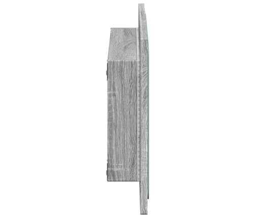 Espejo de baño LED madera ingeniería gris Sonoma 60x8,5x38 cm