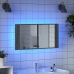 Armario espejo de baño luz LED acrílico gris Sonoma 90x12x45 cm