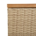 Caja de almacenaje jardín madera acacia ratán beige 110x50x54cm