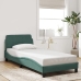 Estructura de cama sin colchón terciopelo verde oscuro 80x200cm