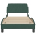 Estructura de cama sin colchón terciopelo verde oscuro 80x200cm