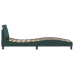 Estructura de cama sin colchón terciopelo verde oscuro 80x200cm