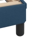 Estructura de cama con cabecero sin colchón tela azul 90x190 cm