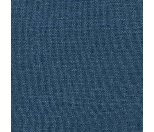 Estructura de cama con cabecero sin colchón tela azul 90x190 cm