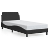 Cama con cabecero sin colchón terciopelo negro 90x190 cm