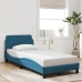 vidaXL Estructura cama con cabecero terciopelo azul 90x190 cm