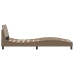 Estructura cama sin colchón cuero sintético capuchino 90x190 cm