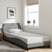 Estructura de cama sin colchón tela gris claro 90x200 cm