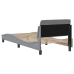 Estructura de cama sin colchón tela gris claro 90x200 cm