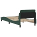 Estructura de cama sin colchón terciopelo verde oscuro 90x200cm