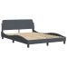 Estructura de cama sin colchón terciopelo gris oscuro 120x200cm
